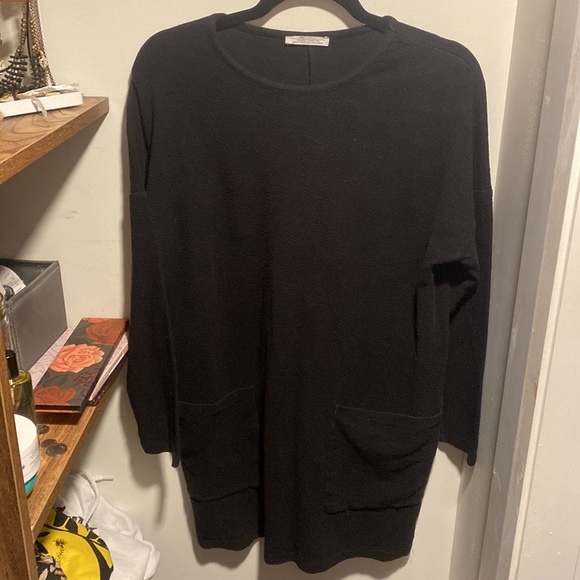 Black Zara Trafaluc Long Sleeve Dress - Picture 3 of 4